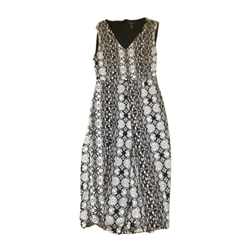 Nicole Miller New York Wide Leg Snakeskin Jumpsuit Romper Size 8